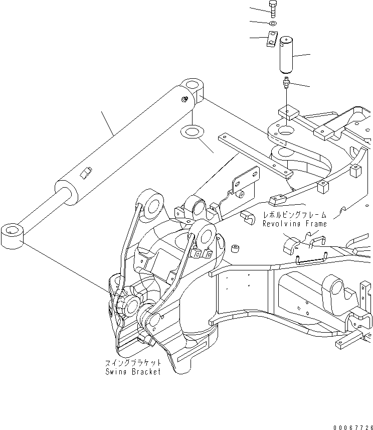 BOOM CYLINDER,(SEE FIG.Y1620-31A0) (707-00-0H511) KOMATSU