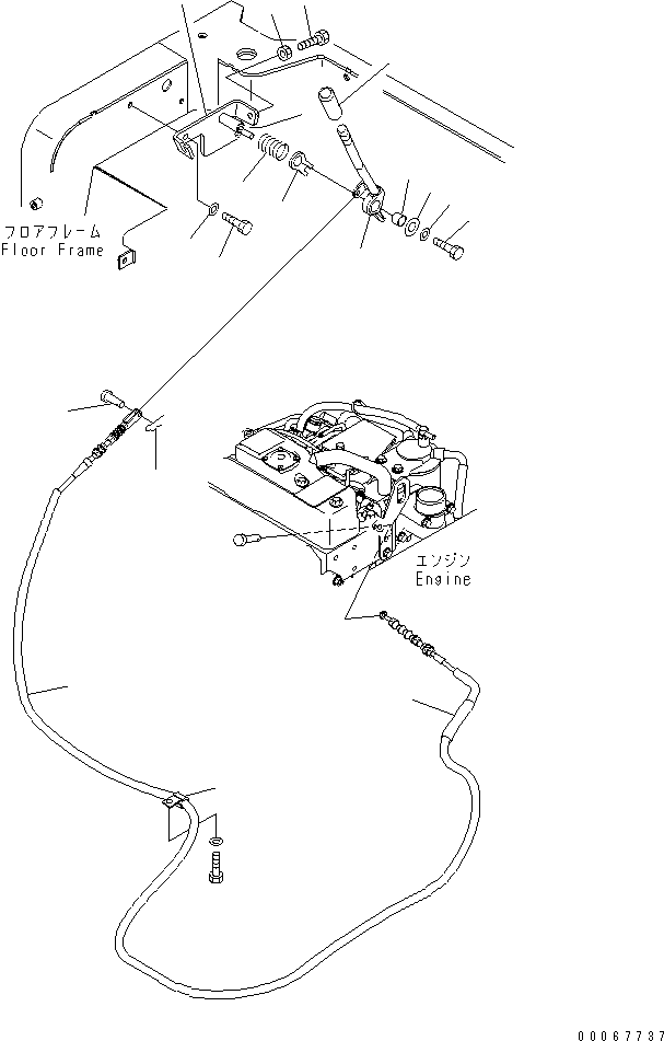 Кабель 22F-43-31442 KOMATSU