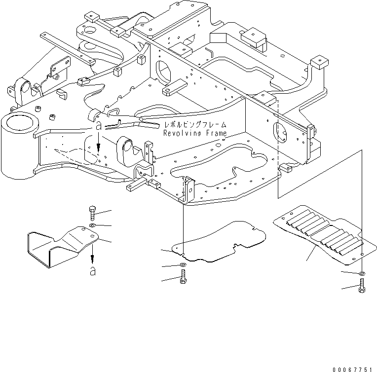 Крышка 22F-46-31541 KOMATSU