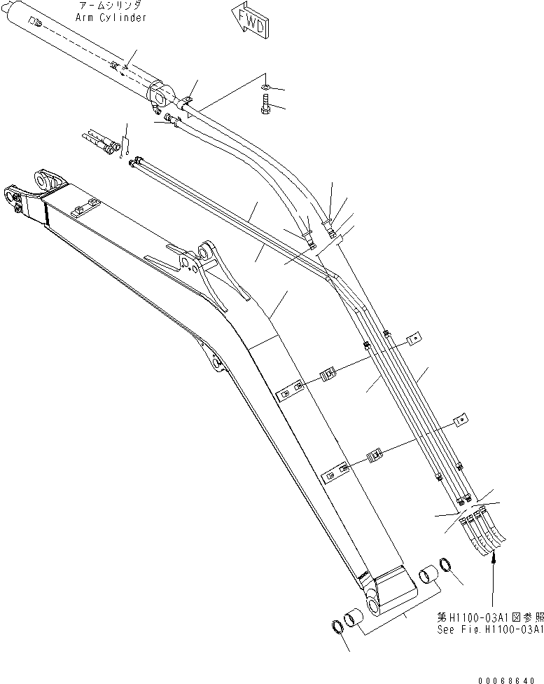 Шланг 22F-62-23211 KOMATSU