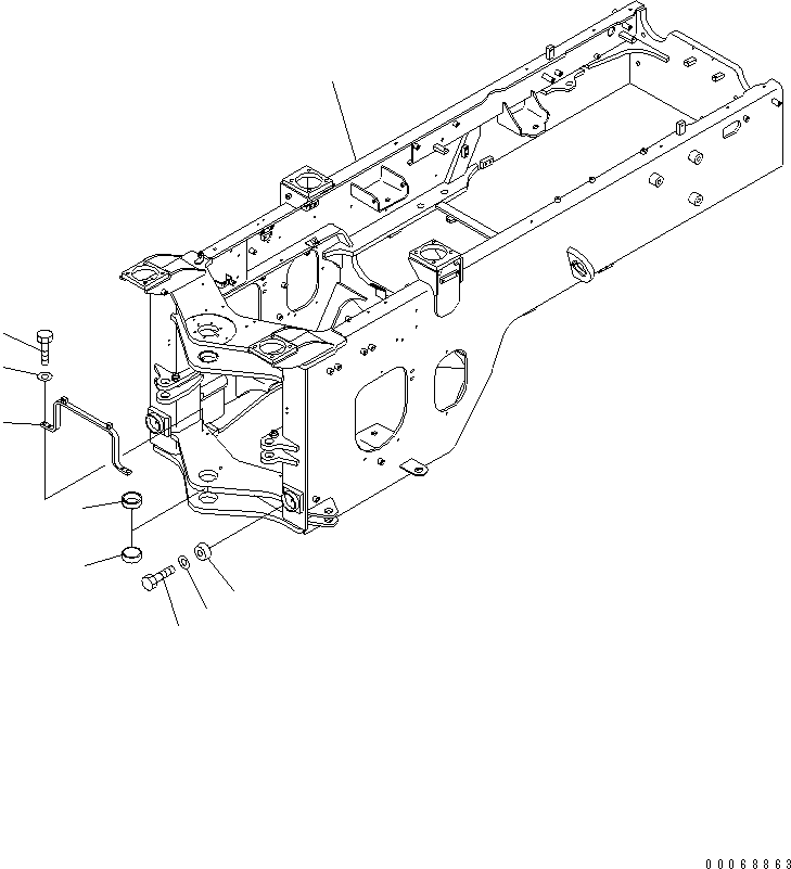 Задняя рама 419-971-4151 KOMATSU