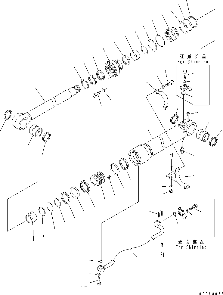 CYLINDER GROUP,R.H. (FINAL COATING) (\8\707-01-XY321) KOMATSU