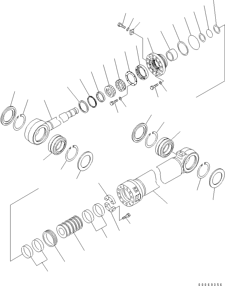 CYLINDER ASS'Y,STEERING, R.H. 707-01-02614 KOMATSU