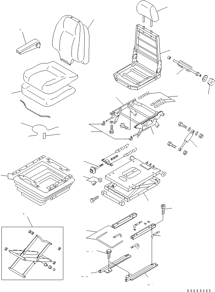 KIT, HEIGHT RISER SPRING 195-57-A0010 KOMATSU