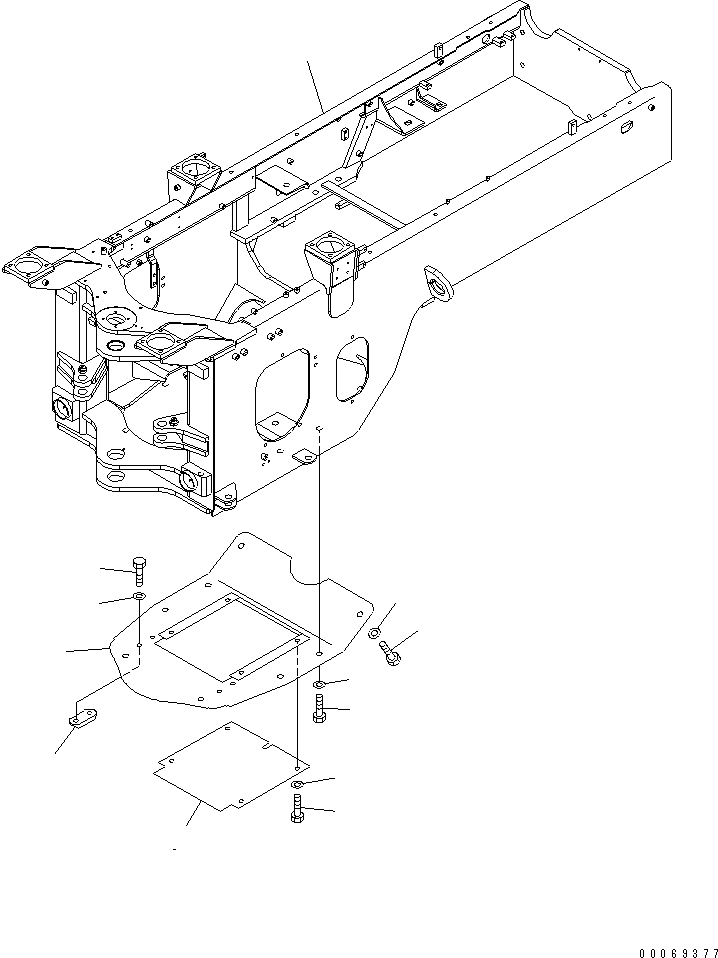UNDER GUARD,REAR FRAME 418-46-A1750 KOMATSU