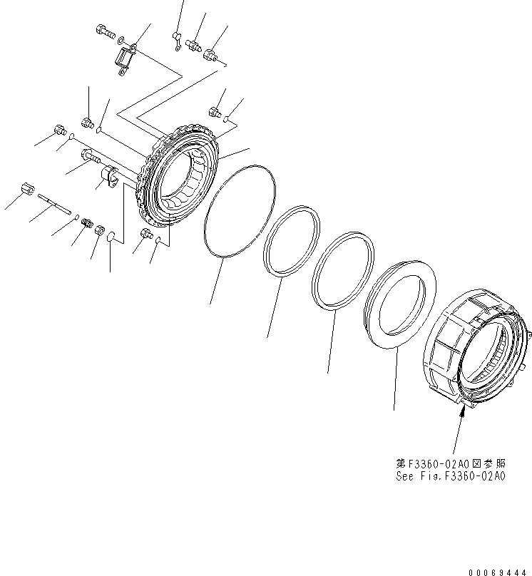Бортовой редуктор в сборе 56D-27-12005 KOMATSU