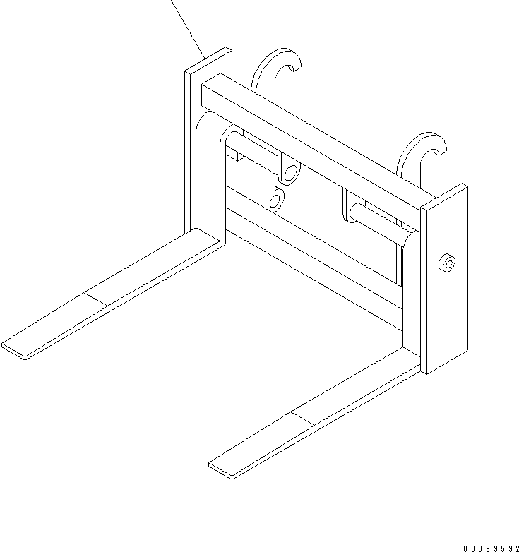 FORK ASSEMBLY 417-U77-A670 KOMATSU