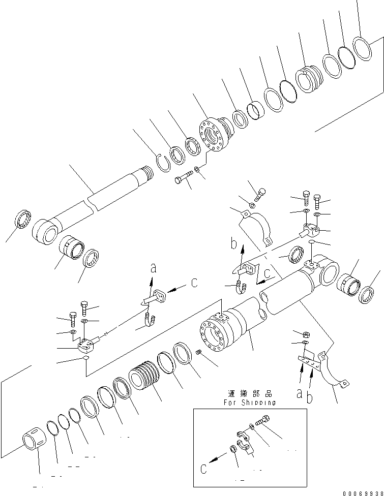 Цилиндр в сборе 707-01-0H400 KOMATSU
