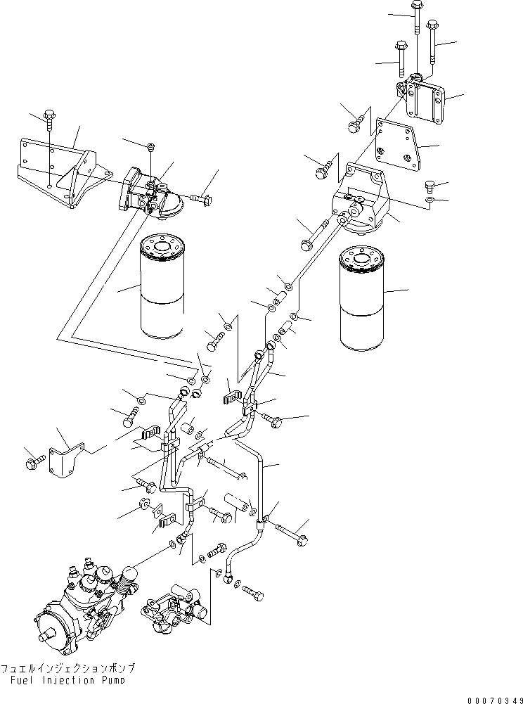 HEAD ASSY,FUEL FILTER 6155-71-6200 KOMATSU