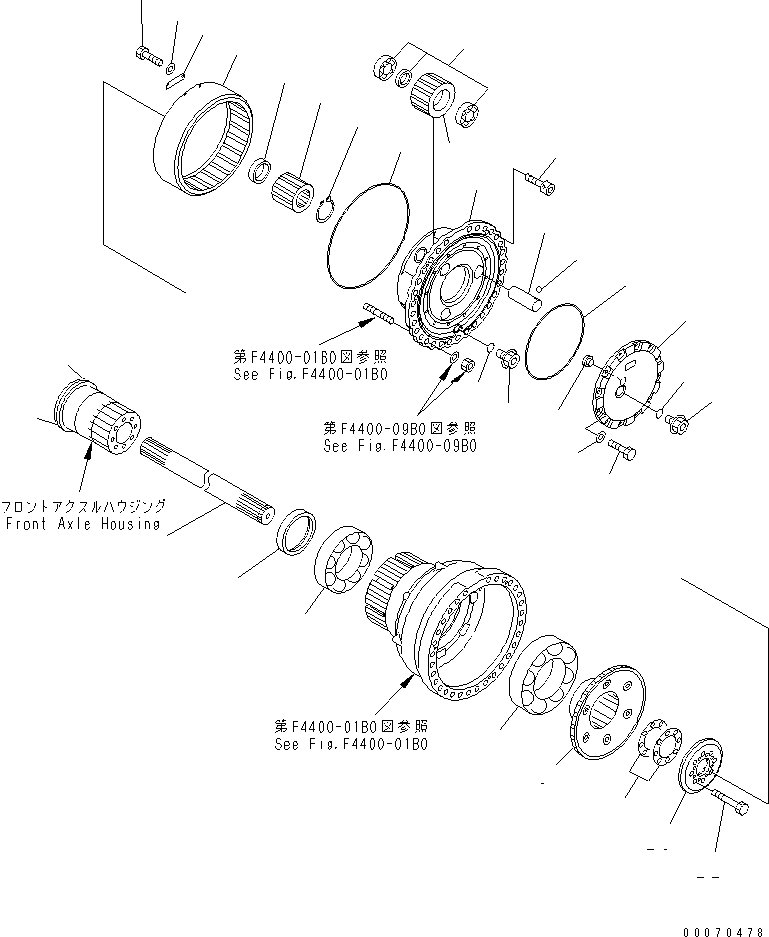Бортовой редуктор в сборе 426-22-22020 KOMATSU