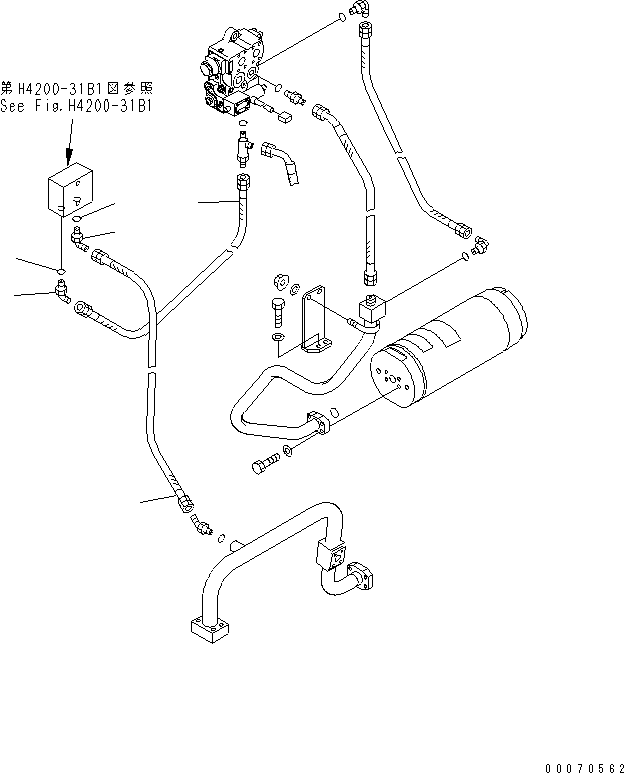 Шланг 07627-005A3 KOMATSU