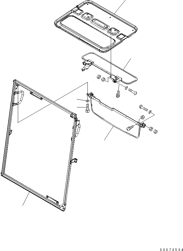 FRAME,(SEE FIG. K0210-02A0) (208-53-11510) KOMATSU