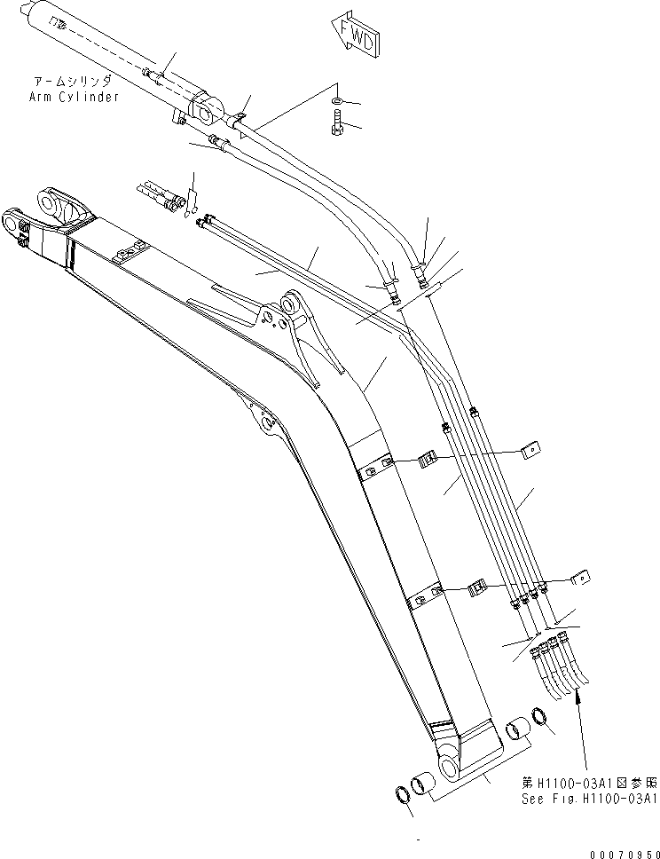 Стрела в сборе 22L-70-37101 KOMATSU
