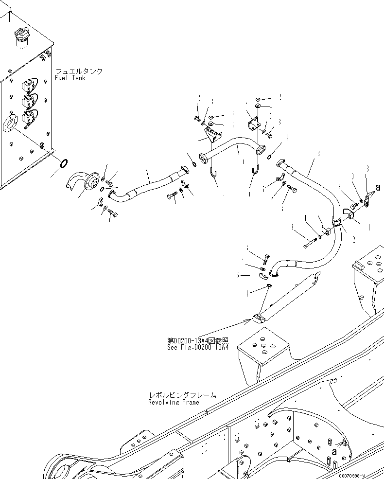 Шланг фланцевого типа 07298-020A8 KOMATSU
