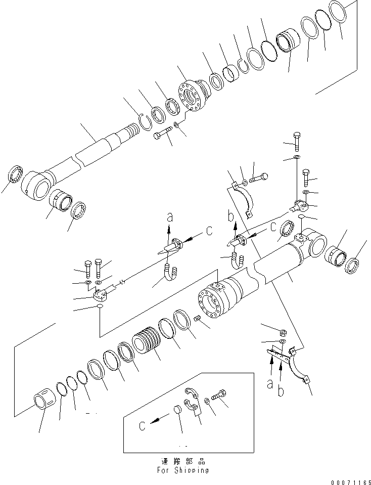 CYLINDER GROUP,L.H. (FINAL COATING) (\8\707-01-XR160) KOMATSU