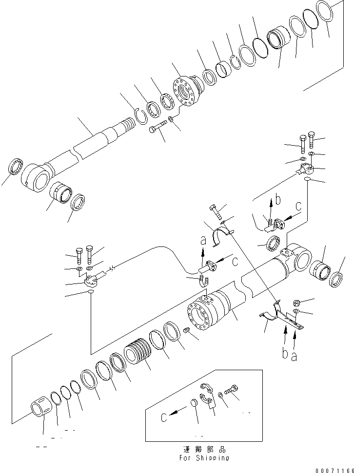 CYLINDER GROUP,R.H. (FINAL COATING) (\8\707-01-XR170) KOMATSU