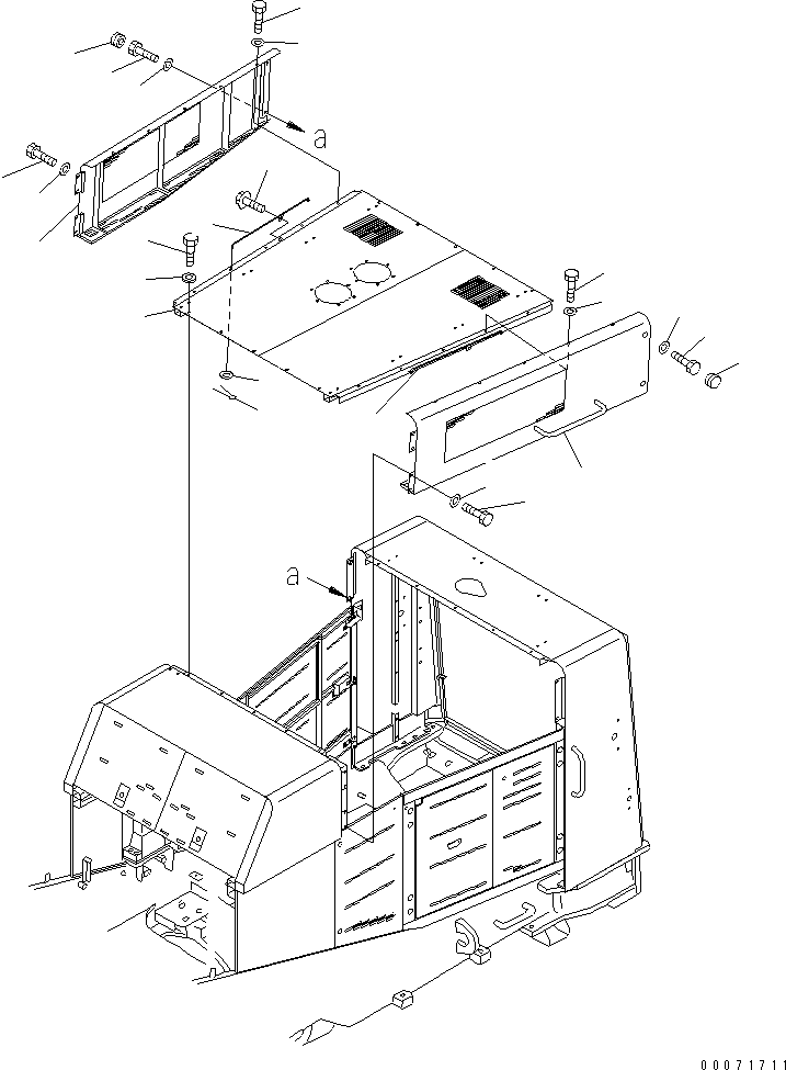 HOOD,SIDE, L.H. 427-54-22980 KOMATSU