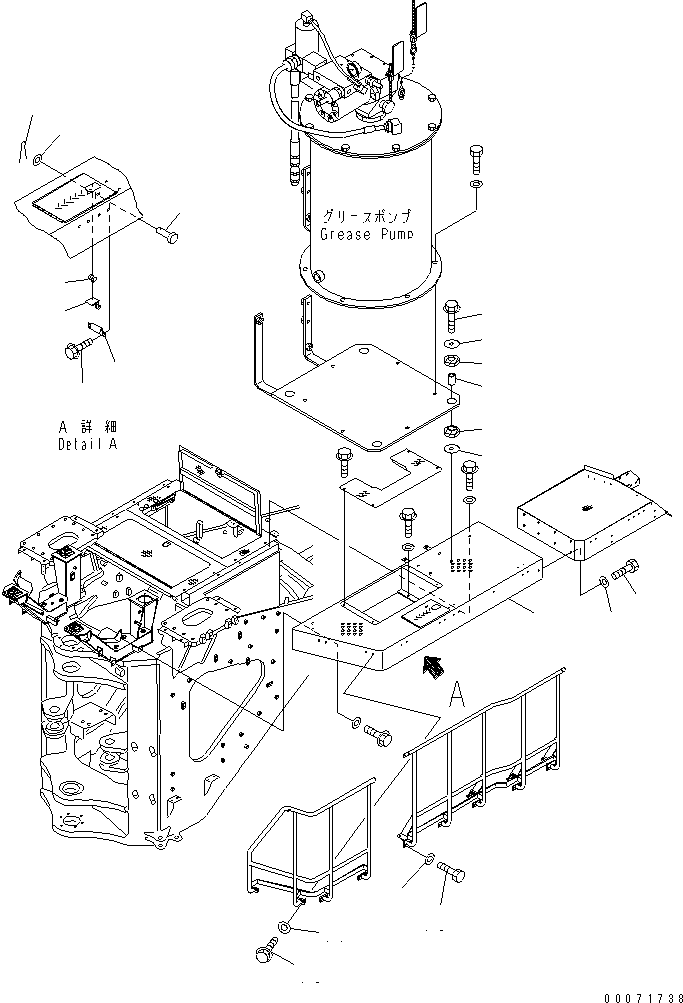 FLOOR FRAME,L.H. 427-S95-4214 KOMATSU
