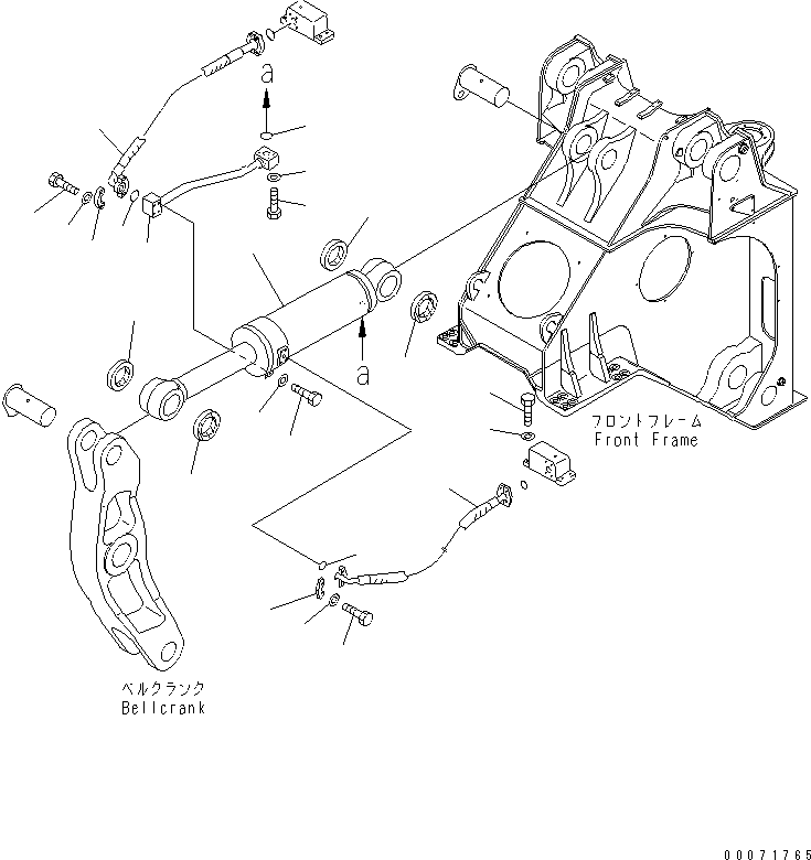 CYLINDER ASS'Y,DUMP (\8\707-01-02492) KOMATSU