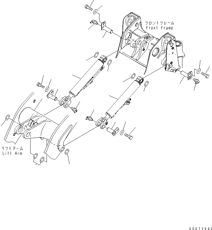 CYLINDER ASS'Y,R.H. (SEE FIG. Y1620-01A0) (707-00-XU080) KOMATSU