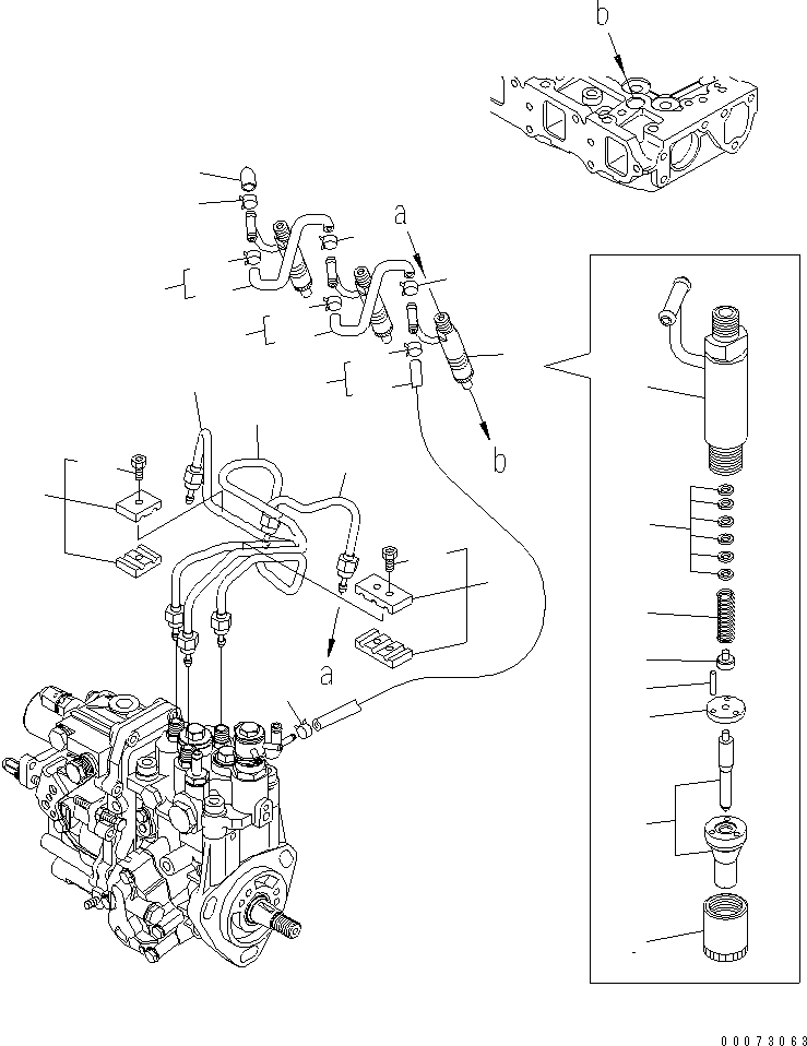 Pipe Assembly, Injection YM119802-59980 KOMATSU