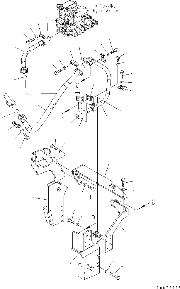Bracket(Actuator Piping,Main Piping, L.H.) (208-62-71920) KOMATSU