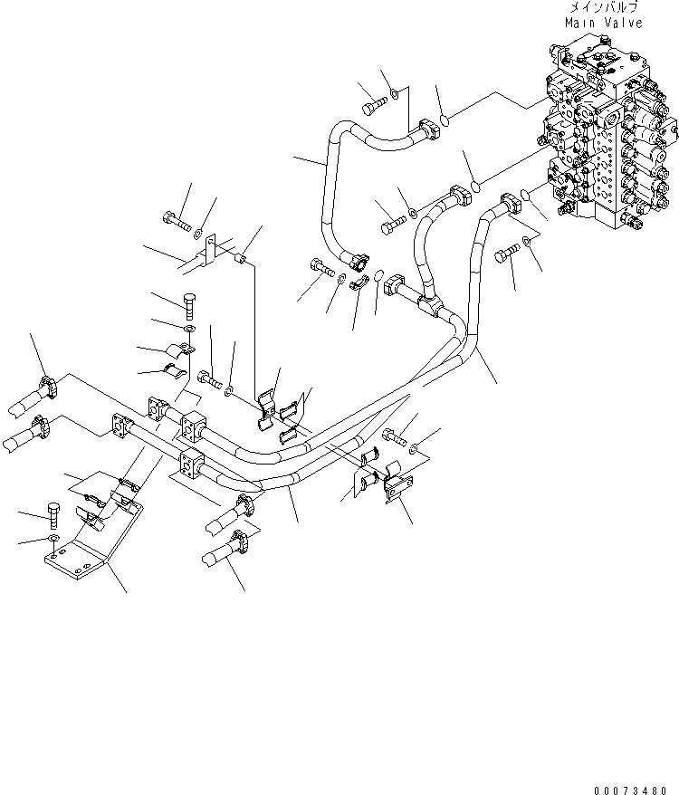 Hose(Drain Piping) (208-62-71470) KOMATSU