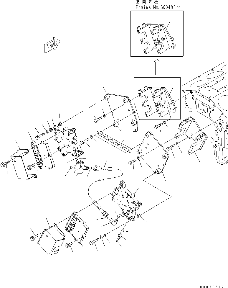 CONTROLLER ASS'Y,L.H. 600-464-1201 KOMATSU