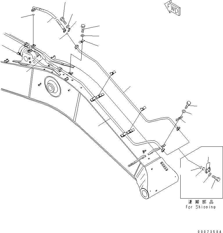 Трубка 21M-62-17121 KOMATSU