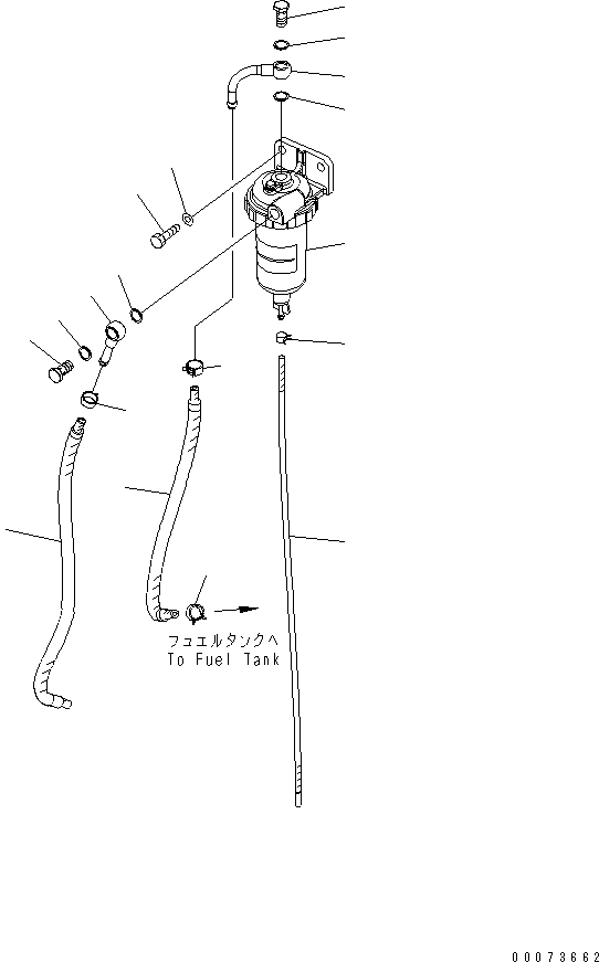 HOSE ASS'Y,(WITH FUEL FILTER) 419-Z02-3130 KOMATSU