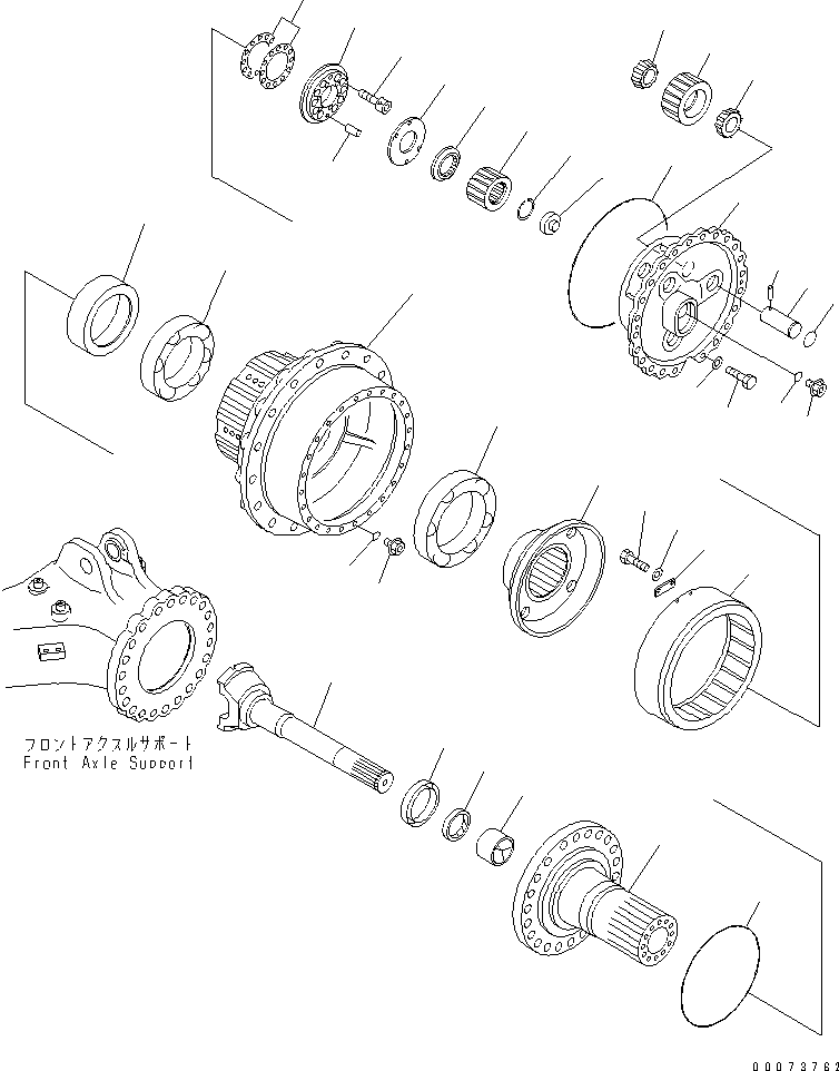 Бортовой редуктор в сборе 56D-27-12002 KOMATSU