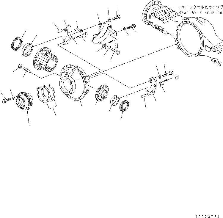 Cage(Rear Axle,Pinion and Cage) (56D-22-11352) KOMATSU