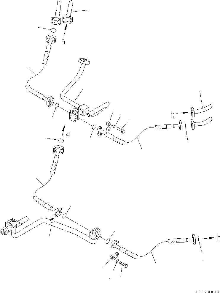 Шланг фланцевого типа 07296-010A9 KOMATSU