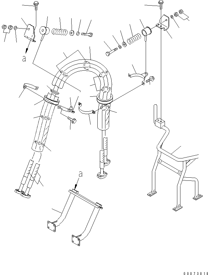 BRACKET,(SEE FIG. H3410-09A0) (56D-61-11623) KOMATSU