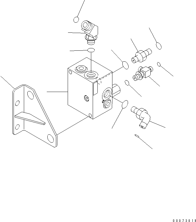 BRACKET,(SEE FIG. H3530-03A0) (56D-43-17571) KOMATSU
