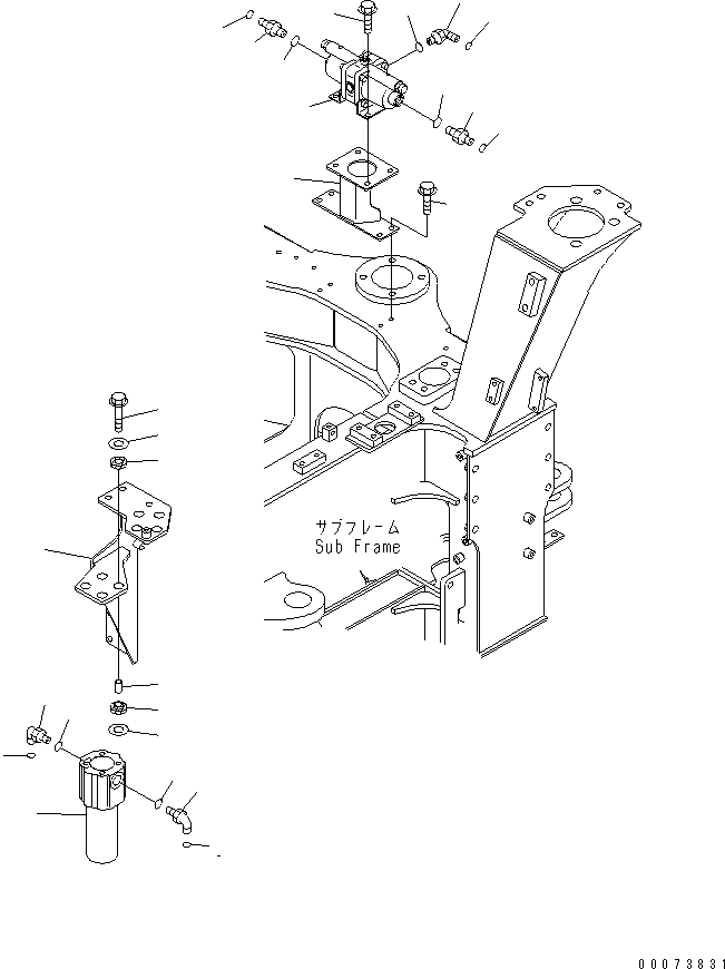 BRACKET,(SEE FIG. H3310-01A0) (56D-61-12211) KOMATSU