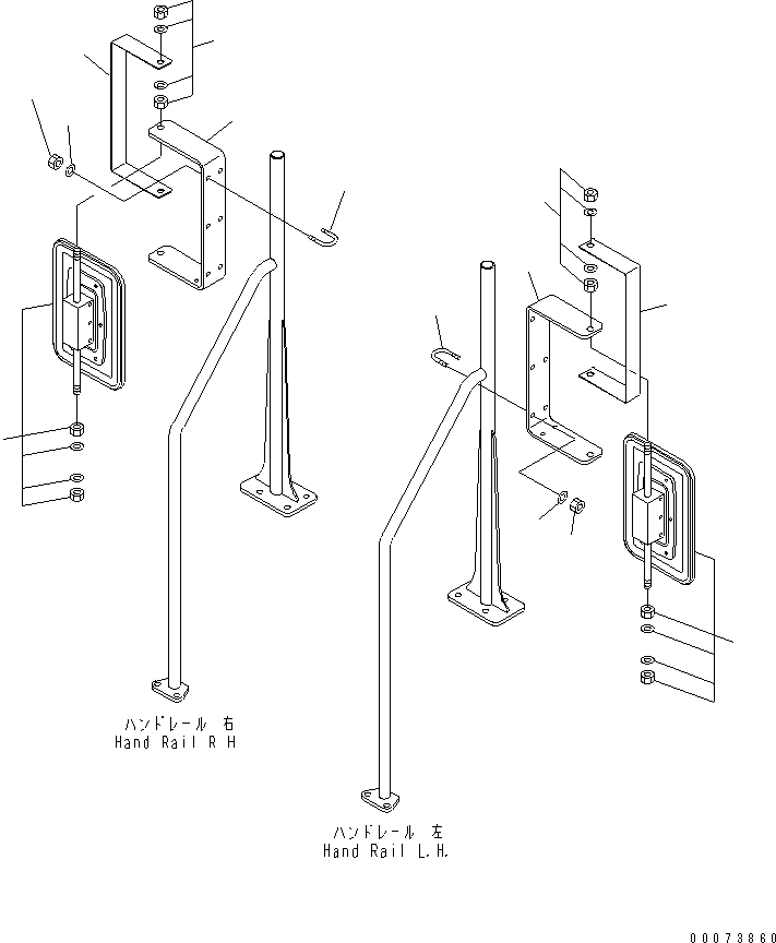 MIRROR,(SEE FIG. L3320-01A1) (56B-54-17310) KOMATSU