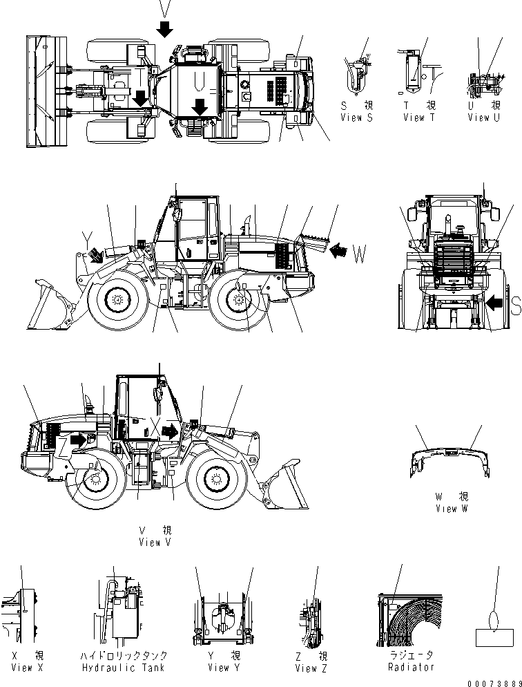 Decal, Machine Model 418-U77-4710 KOMATSU