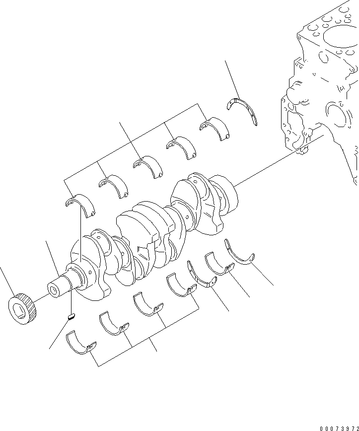 Коренной вкладыш в сборе 6204-29-8100 KOMATSU