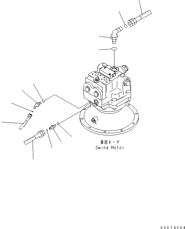 Hose, Face Seal Type(Drain Piping) (02762-005A9) KOMATSU