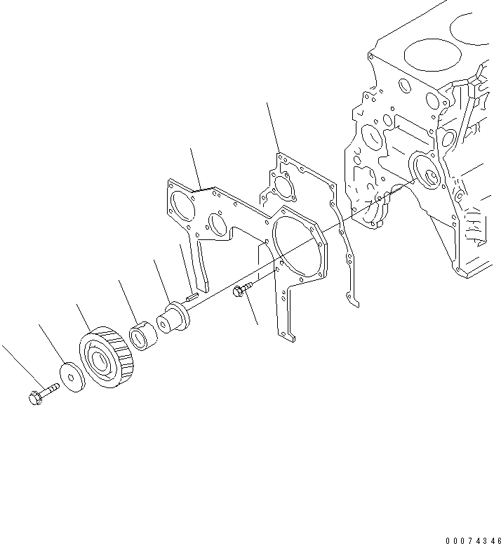 IDLER GEAR ASS'Y 6206-31-6301 KOMATSU