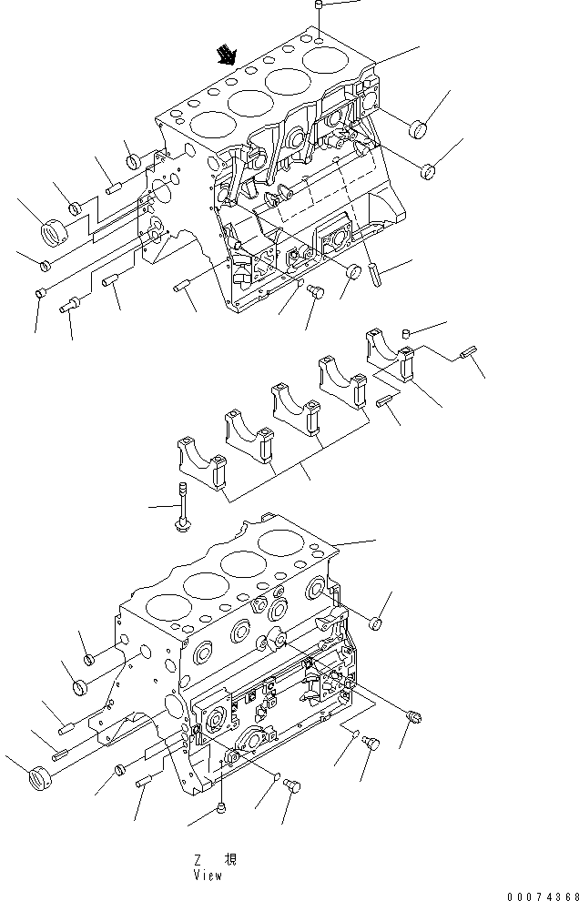 CYLINDER BLOCK ASSEMBLY 6272-21-1100 KOMATSU