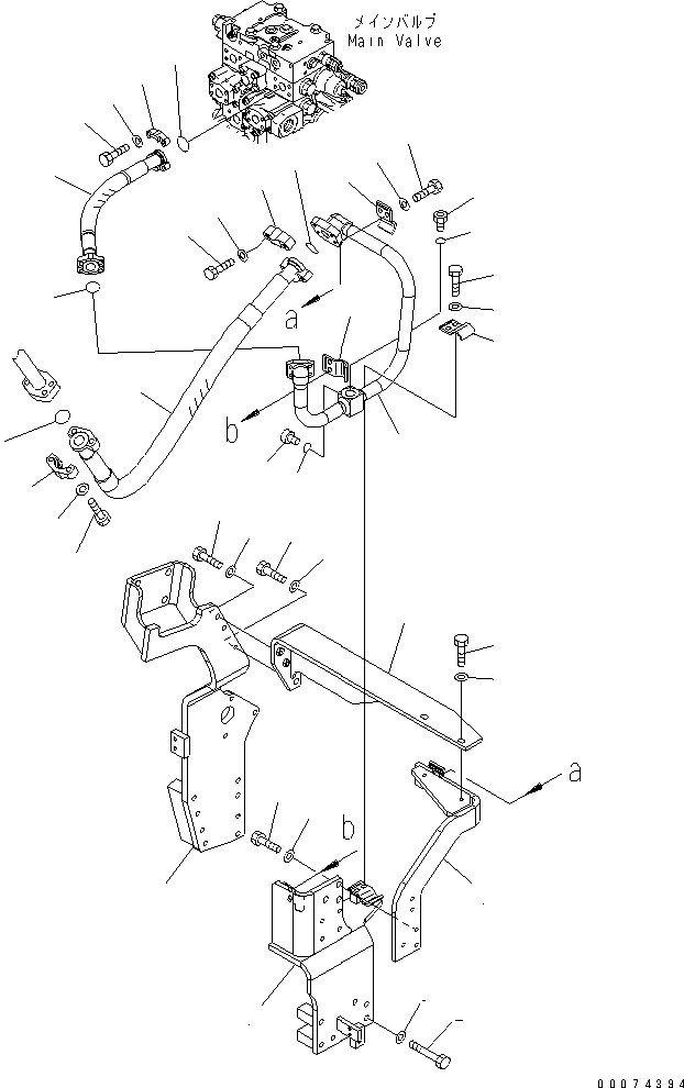 Bracket(Actuator Piping,Main Piping, L.H.) (207-62-73141) KOMATSU