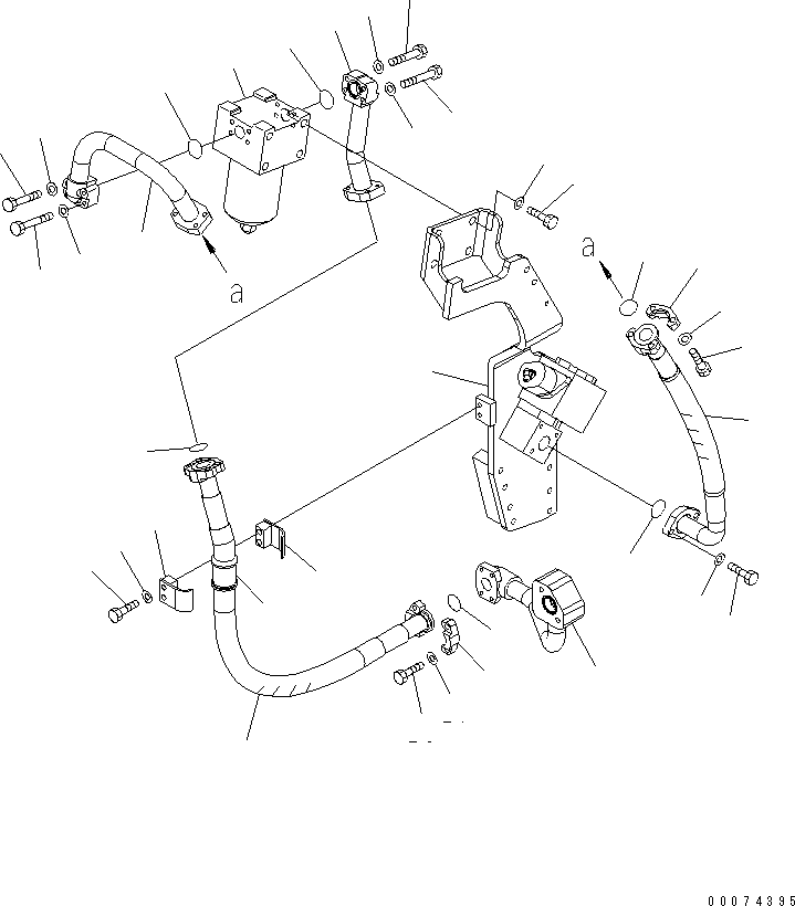 Tube(Return Piping,Additional Actuator Piping, Accumulator) (207-62-73211) KOMATSU