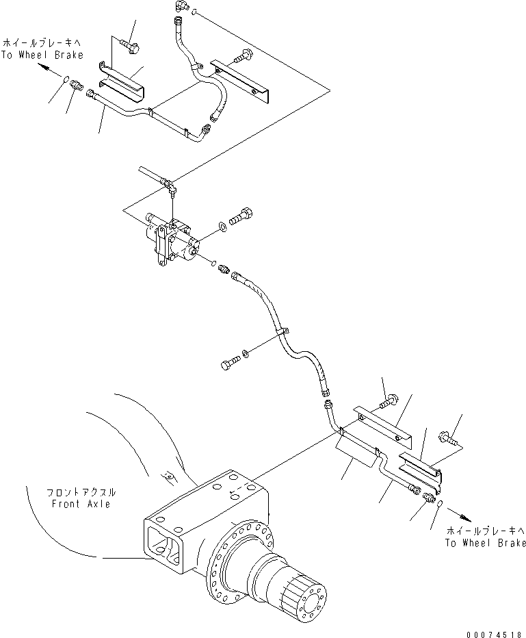 Трубка правая 428-35-11281 KOMATSU