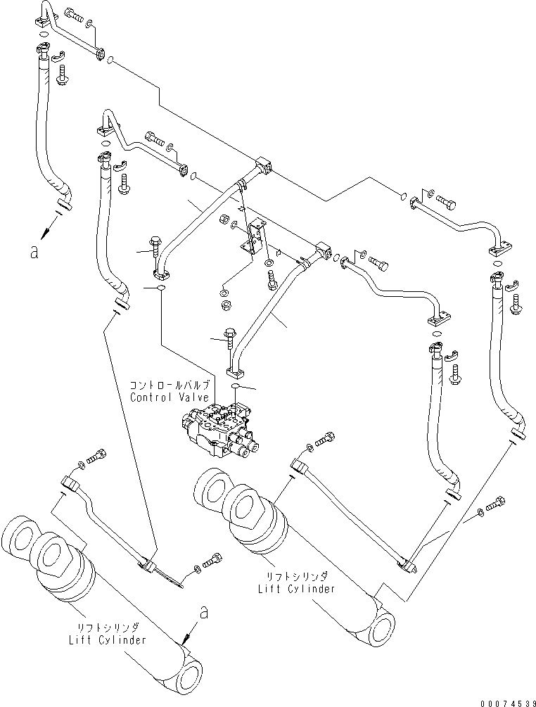 Трубка левая 428-62-13381 KOMATSU