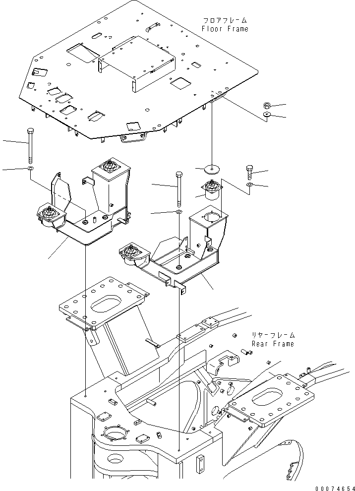 Опора (сварная) 01573-22309 KOMATSU