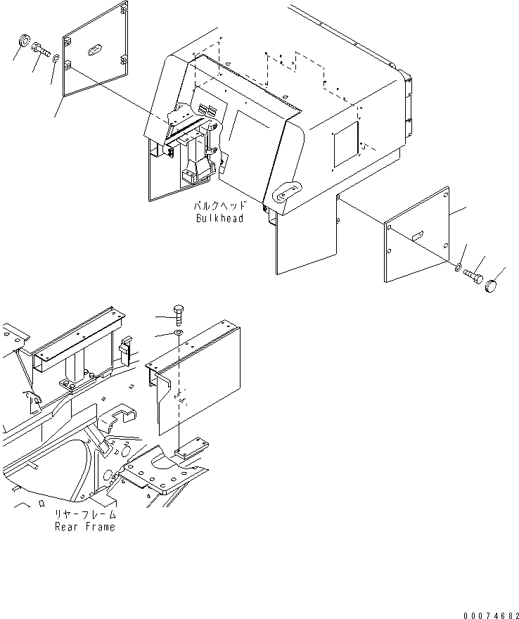Крышка левая 428-Z84-3640 KOMATSU