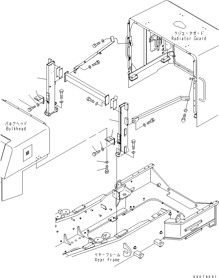 Кронштейн правый 428-54-21722 KOMATSU