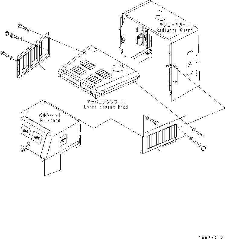 HOOD,L.H. 428-54-25910 KOMATSU